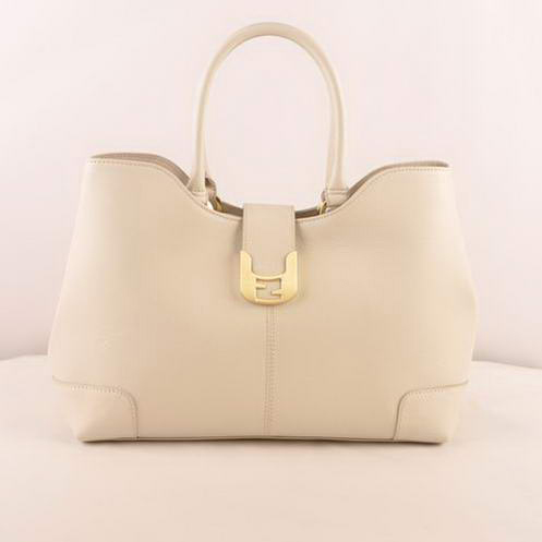 2546 Fendi 2jours Saffiiano Leather Tote Bag 2546 Bianco